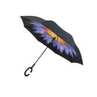 Starke Rahmen-Doppelschicht wandelte Regenschirm kundengebundenen Logo-Entwurf 23 Zoll um fournisseur