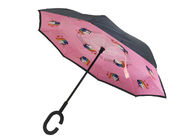 Wasserdichte Rückseite umgekehrte Handgriff-Abnutzung des Regenschirm-C geformte beständig fournisseur