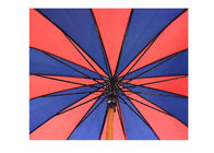 Leichter hölzerner Stock-Regenschirm 26 bewegt windundurchlässige 14mm hölzerne Welle Schritt für Schritt fort fournisseur