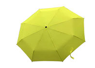 Gelb falten Sie Regenschirm, leichten faltenden Regenschirm-starken Rahmen zusammen fournisseur