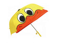 Funktionieren gelber starker Rahmen-netter Kinderregenschirm kundengebundener Logo-Entwurf glatt leicht fournisseur