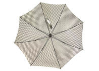 Schwarzer Griff-Regenschirm der Metallrippen-J, windundurchlässige Golf-Regenschirme kundengebundener Entwurf fournisseur