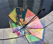 Plastikregen-Regenschirme des Metallheft-freien Raumes, transparenter Regen-Regenschirm-Kunststoffgriff fournisseur