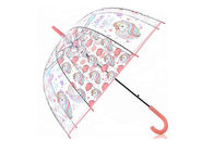 Einfache offene klare Plastikregen-Regenschirme 23 bewegen 8 Rippen-Digital-Drucken Schritt für Schritt fort fournisseur