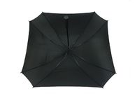Schwarzes druckte Golf-Regenschirm-quadratische Form-Fiberglas-Rippen-Gummigriff fournisseur