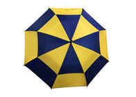 Der ein windundurchlässige Regenschirm der Handbetätigungs-Männer, doppelter Überdachungs-Golf-Regenschirm fournisseur