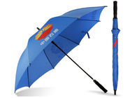 Blaue windundurchlässige Golf-Regenschirme, förderndes Golf-Regenschirm-Wasser-beständiges fournisseur